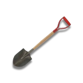 Shovel with Wooden Handle