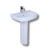 Sol Wash Basin with Full Pedestal (4038 / 1127)