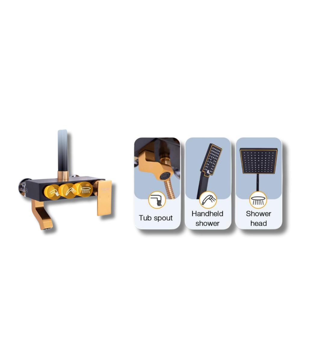 Frencia Square Shower Kit