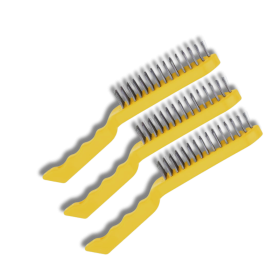 Yellow Wire Brush – 4, 5, 6 Rows